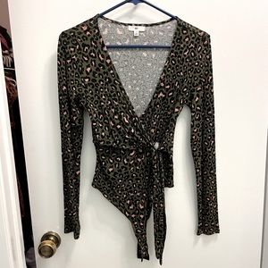 Leopard print bodysuit